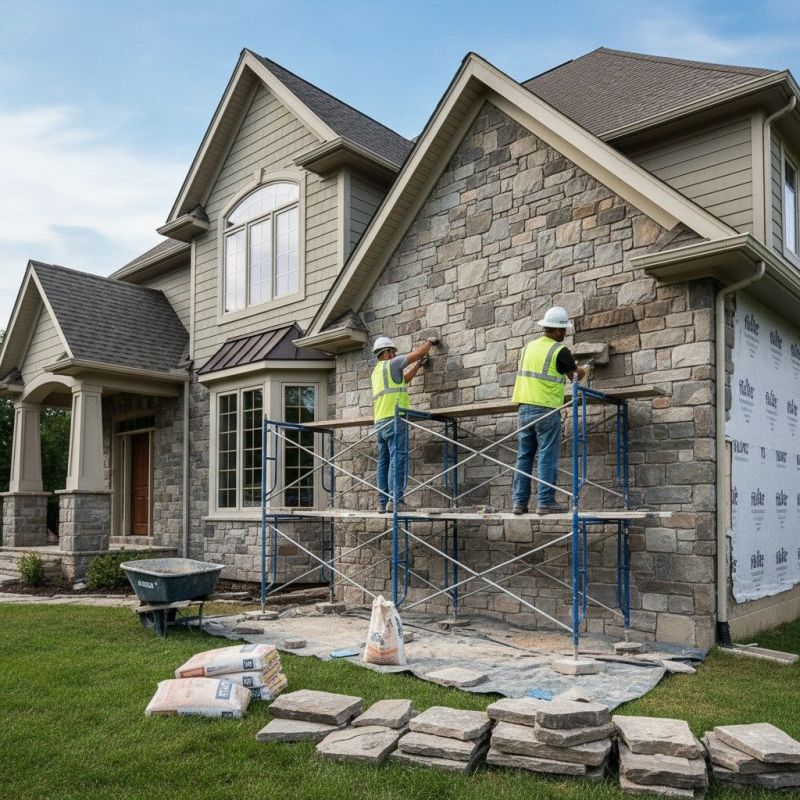 Local Stone Siding Installation pros at work