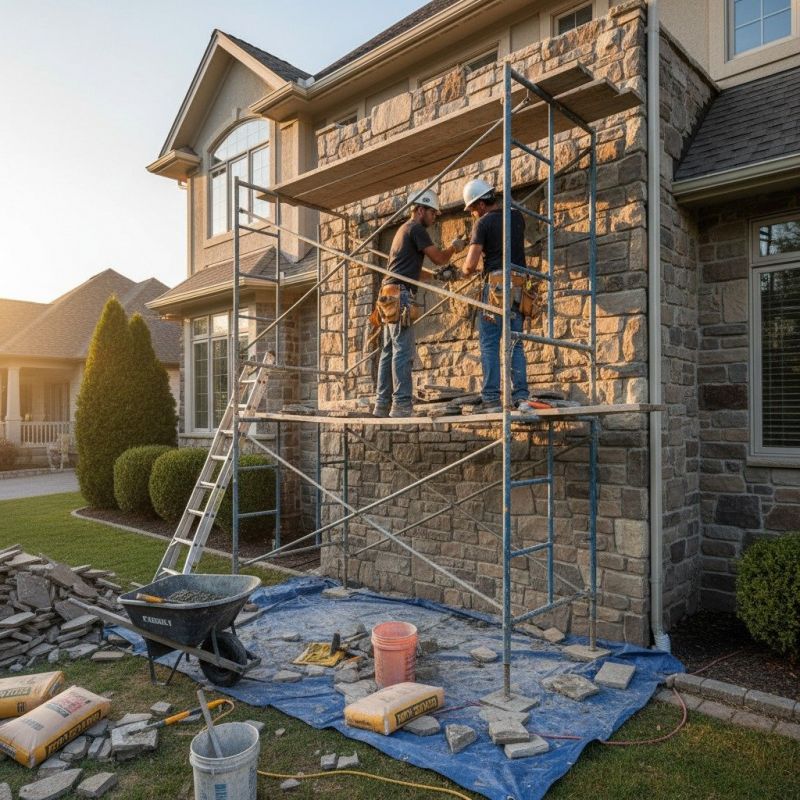 Stone Siding Installation